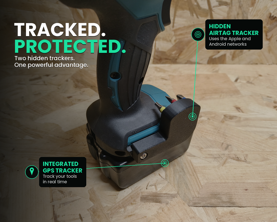 Gryd GPS battery tracker and Smart Tag bit holder